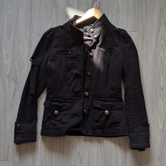 Distressed Denim Jacket - Picture 1 of 2